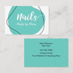 Cartes de visite manicuristes de la technologie de