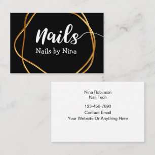 Cartes de visite manicuristes de technologie des o
