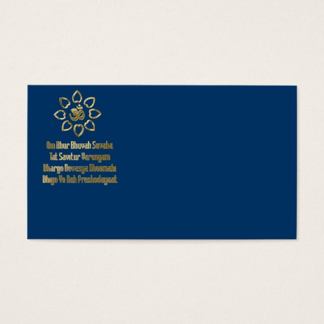 Cartes De Visite Mantra de Gayatri (Devant)