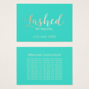 Cartes De Visite Maquillage à la purée Instructions pour les soins 