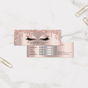 Cartes De Visite Maquillage de mèche d'étincelle de rose de gris de