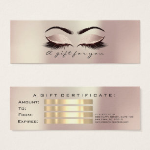 Cartes De Visite Maquillage de mèches de rose de certificat-prime