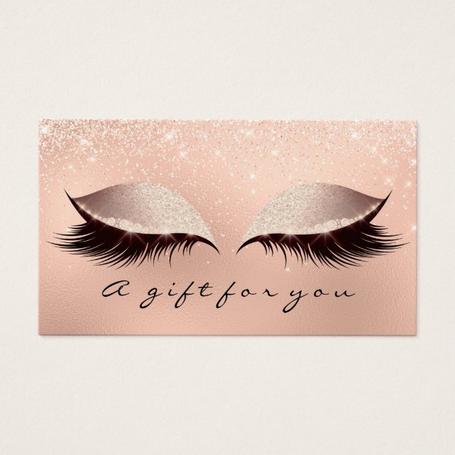 Cartes De Visite Maquillage d'extension Sparkl Lash Rose de certifi (Devant)