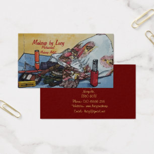 Cartes De Visite maquiller artiste design rétro maquiller sac beaut