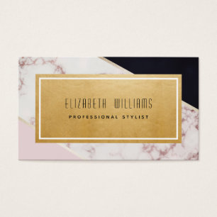 Cartes De Visite Marble Color Block Stylist Business Cards