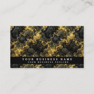 Cartes de visite Marbre Noir & Or Luxeuses