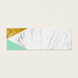 Cartes De Visite Marbre Turquoise or blanc