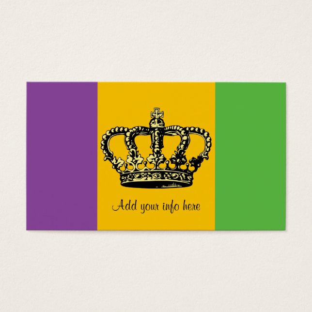 Cartes De Visite Mardi Gras (Devant)