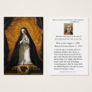 Cartes De Visite Margaret Mary Alacoque Sacré-Coeur Prière funérair