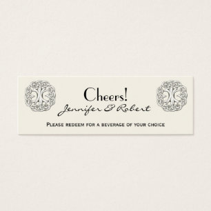 Cartes De Visite Mariage Celtic Tree of Life Buvez des billets