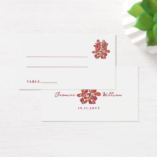 Cartes De Visite Mariage chinois des fleurs de printemps