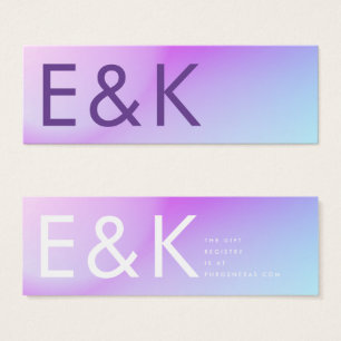 Cartes De Visite Mariage de automne violet ultra moderne