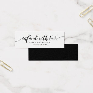 Cartes De Visite Mariage de script de détente infusé d'amour