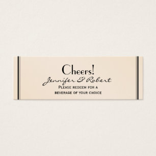Cartes De Visite Mariage Elegance Eggshell Buvez des Billets
