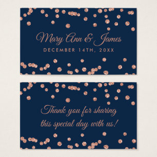 Cartes De Visite Mariage Favor Tag Rose Parties scintillant or Conf