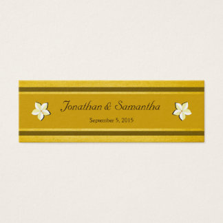 Cartes De Visite Mariage floral or rustique Slim Favor Favor Tags f