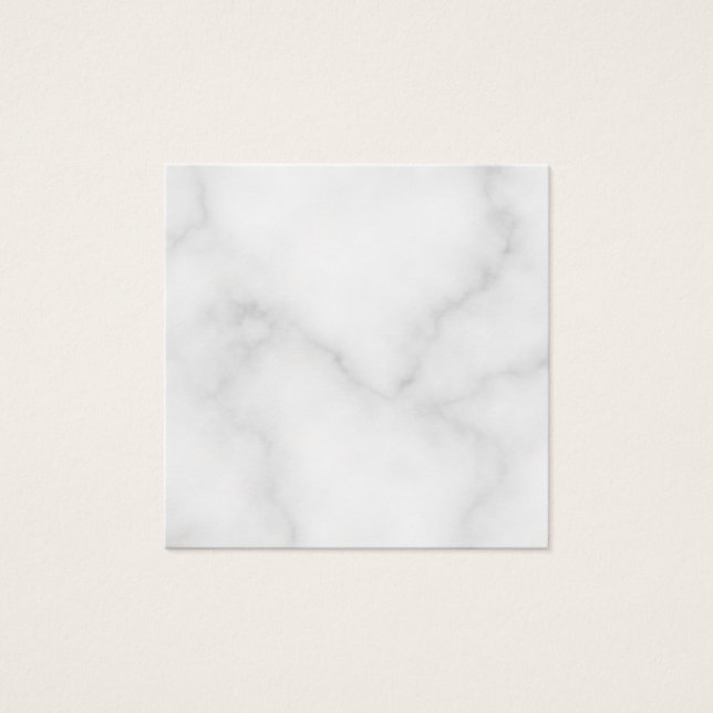 Cartes De Visite Mariage Marbre blanc vide (Devant)