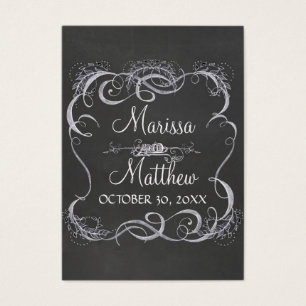 Cartes De Visite Mariage rustique de la feuille typographique