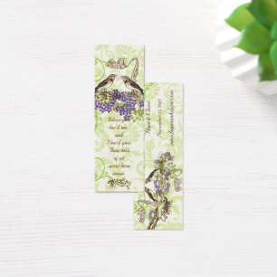 Cartes De Visite Mariage vintage d'oiseaux Étiquettes ou Insérer de