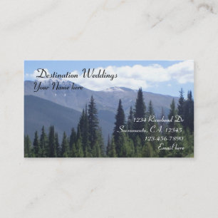 Cartes de visite mariages de montagne de destinati