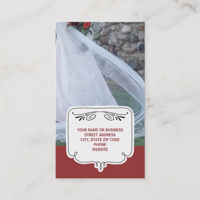 Cartes de visite mariages {Red} (Devant)