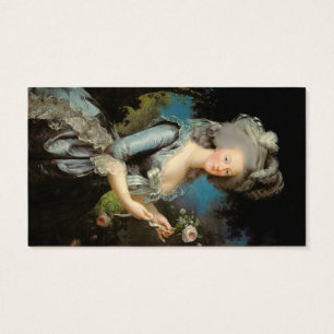 Cartes De Visite Marie Antoinette avec un rose, 1783