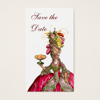 Cartes De Visite Marie Antoinette paon et gâteau