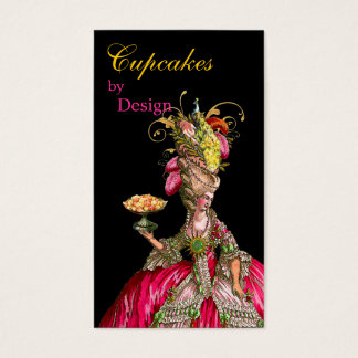 Cartes De Visite Marie Antoinette paon et gâteau