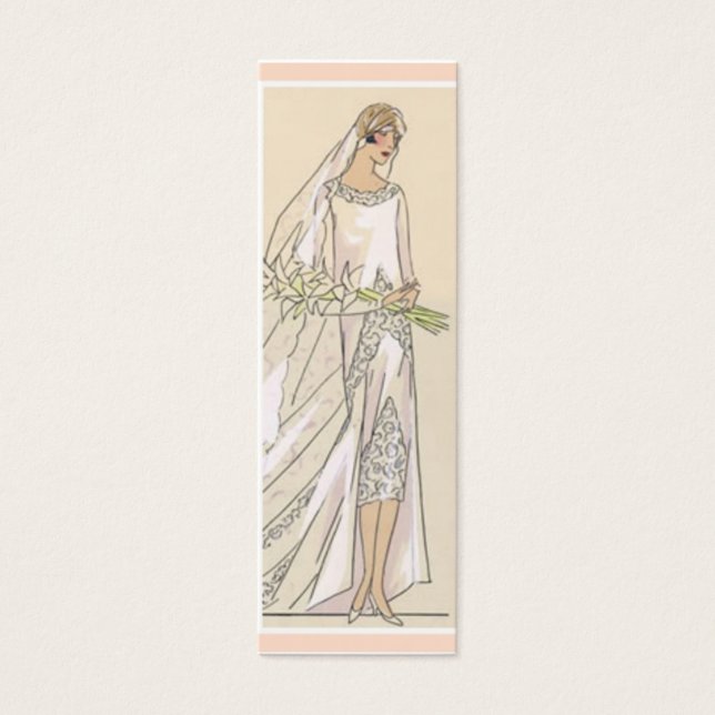 Cartes De Visite Mariée Art déco (Devant)