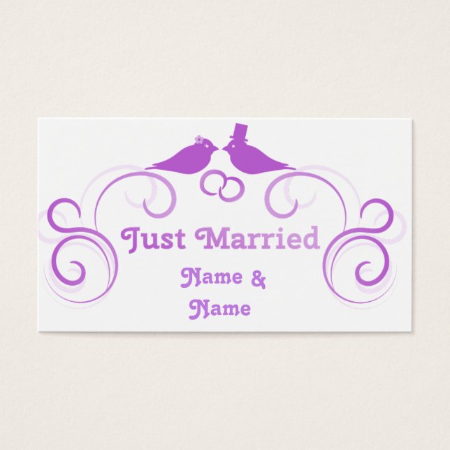 Cartes De Visite Mariés mariés à Thunder_Cove (Devant)