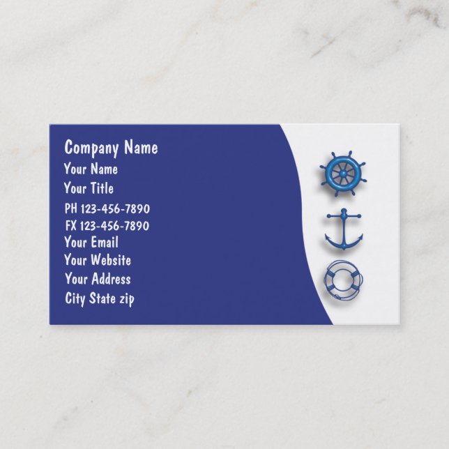 Cartes de visite marines (Devant)