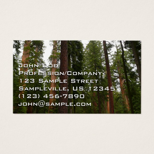 Cartes De Visite Mariposa Grove dans le parc national de Yosemite (Devant)