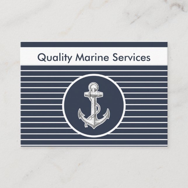 Cartes de visite maritimes nautiques (Devant)