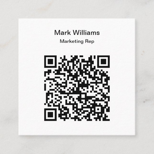 Cartes de visite Marketing Ajoutez votre code QR (Devant)