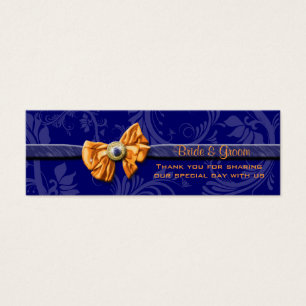 Cartes De Visite Marque bleue orange mariage