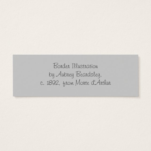 Cartes De Visite Marque de livre Abstrait frontalier de Beardsley (Dos)