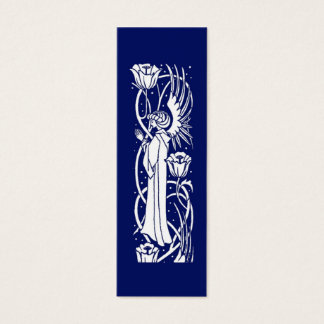 Cartes De Visite Marque de livre florale de Beardsley Angel