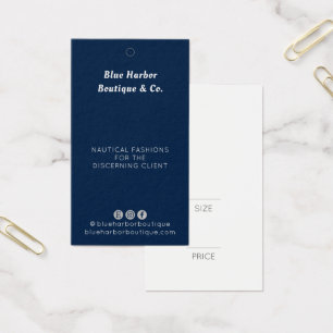 Cartes De Visite Marque de prix de vente au détail Blue Navy