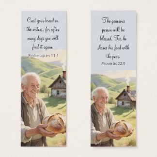 Cartes De Visite Marque-page de paysage rural avec Bible motivante