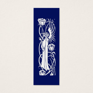 Cartes De Visite Marque-page florale d'ange de Beardsley
