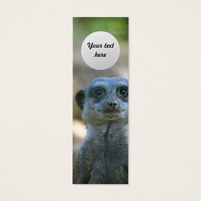 Cartes De Visite Marque-page personnalisé de suricate (Devant)
