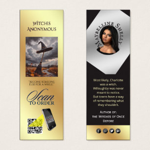 Cartes De Visite Marque-pages promotionnels en or rose pour auteurs