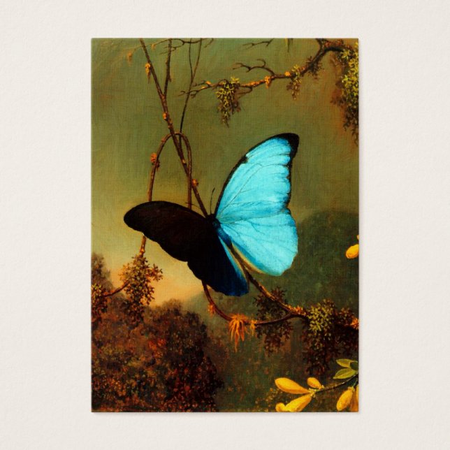 Cartes De Visite Martin Johnson Heade Blue Morpho Butterfly (Devant)