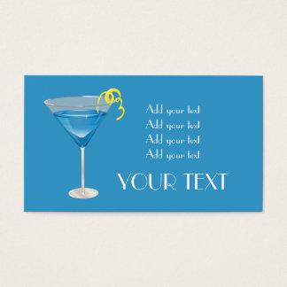 Cartes De Visite Martini bleu