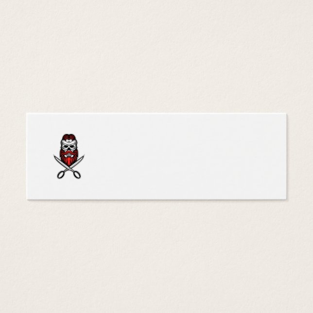 Cartes De Visite Mascotte de ciseaux de cheveux et de barbe (Devant)