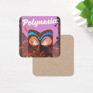 Cartes De Visite masque Tiki de Polynésie