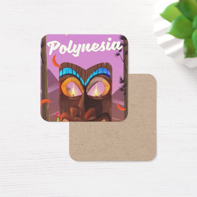 Cartes De Visite Masque Tiki de Polynésie (Bureau)