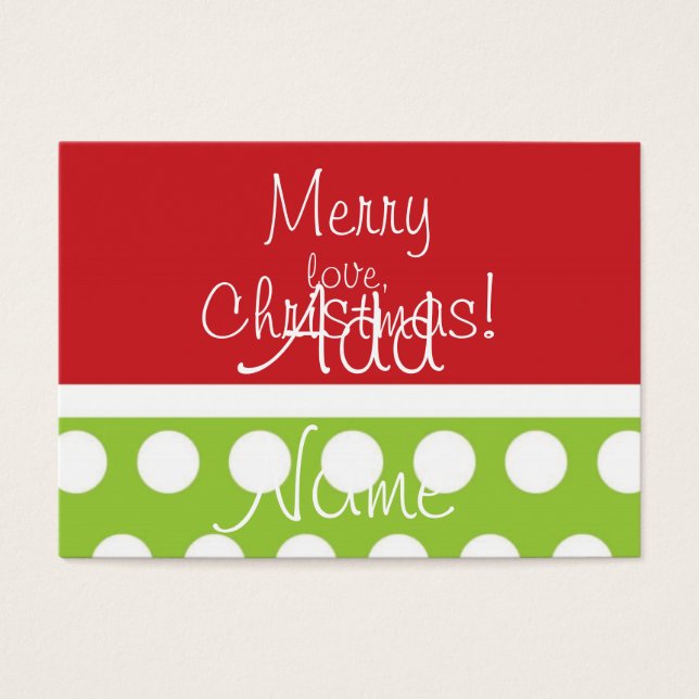Cartes De Visite Masquer les étiquettes cadeaux de Noël (Devant)