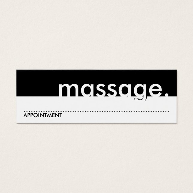 Cartes De Visite massage. (Carte de rendez-vous) (Devant)