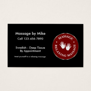 Cartes De Visite Massage moderne simple